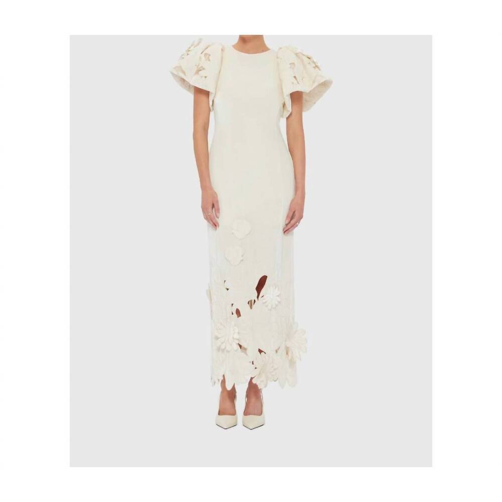 NEW LEO LIN lucinda maxi dress in snow